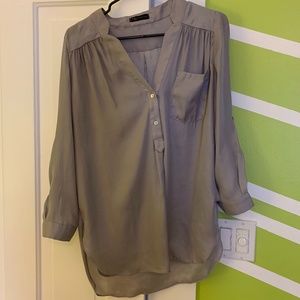 KLD Signature Quarter Button Up Blouse